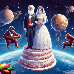 Kant and Darwin get married © 2024 maika loofs samorzewski