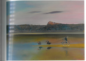 Arthur Boyd’s Jinker on a Sandbank, Shoalhaven (1976) oil on canvas.