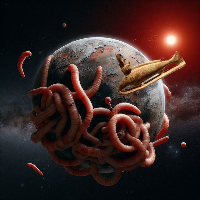 parasites in the world but where the Oxyrhynchus represent the ability to see one’s own bias without going blind, thus saving the world by worlding well © 2023 meika loofs samorzewski