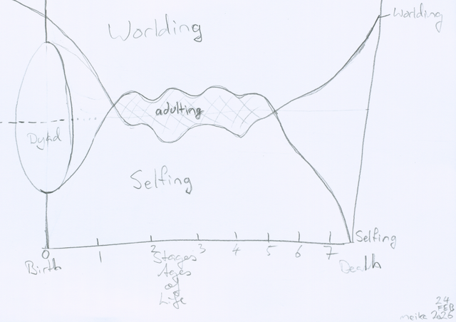 variable line of the world:self proportions