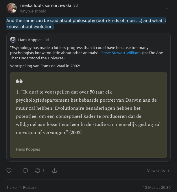 screengrab of comment