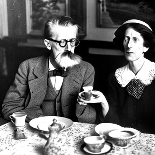James Joyce and Virginia Woolf at a tea party in Tombstone Arizona