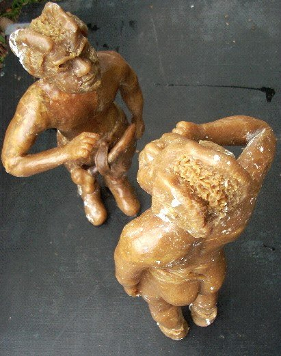 My dad-bod figures of Gog & Magog (from a series of Deloraine Adonides never poured)